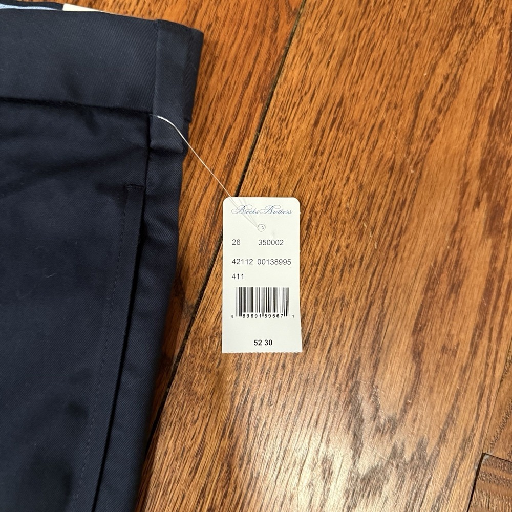 NWT Brooks Brothers Lightweight Advantage Chino‎ Pants Men's 52x30 Navy Blue - Picture 5 of 6